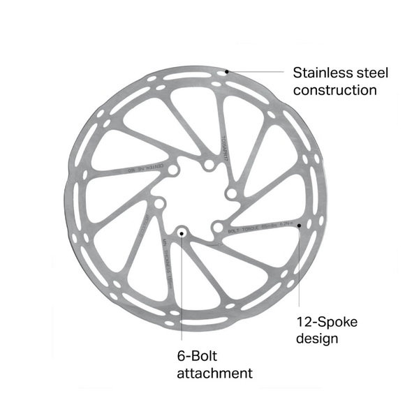 SRAM CenterLine Rounded Rotor 200mm - Silver - Picture 2 of 2